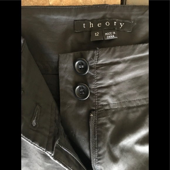 Theory Crop Pants Black 12 Zeta C Thin Light - Picture 2 of 8